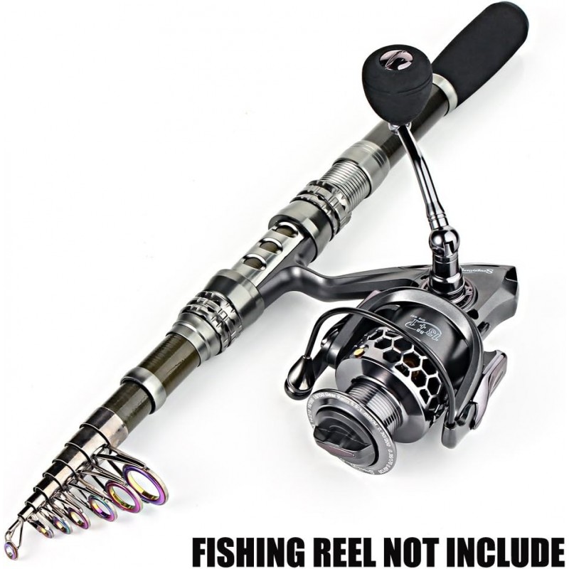 Fishing Rod Combos with Telescopic Fishing Pole Spinning Reels Fishing Carrier Bag for Travel Saltwater Freshwater Fishing