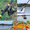 Fishing Rod Combos with Telescopic Fishing Pole Spinning Reels Fishing Carrier Bag for Travel Saltwater Freshwater Fishing