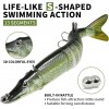 Fishing Lures for Freshwater and Saltwater, Lifelike Swimbait for Bass Trout Crappie, Slow Sinking Bass Fishing Lure, Amazing Fishing Gifts for men, Must-have for Family Fishing Gear