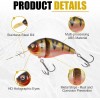 Fishing Lures for Freshwater and Saltwater, Lifelike Swimbait for Bass Trout Crappie, Slow Sinking Bass Fishing Lure, Amazing Fishing Gifts for men, Must-have for Family Fishing Gear