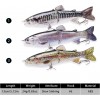 Fishing Lures for Freshwater and Saltwater, Lifelike Swimbait for Bass Trout Crappie, Slow Sinking Bass Fishing Lure, Amazing Fishing Gifts for men, Must-have for Family Fishing Gear