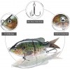 Fishing Lures for Freshwater and Saltwater, Lifelike Swimbait for Bass Trout Crappie, Slow Sinking Bass Fishing Lure, Amazing Fishing Gifts for men, Must-have for Family Fishing Gear