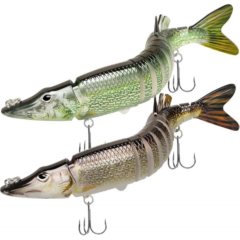 Fishing Lures for Freshwater and Saltwater, Lifelike Swimbait for Bass Trout Crappie, Slow Sinking Bass Fishing Lure, Amazing Fishing Gifts for men, Must-have for Family Fishing Gear