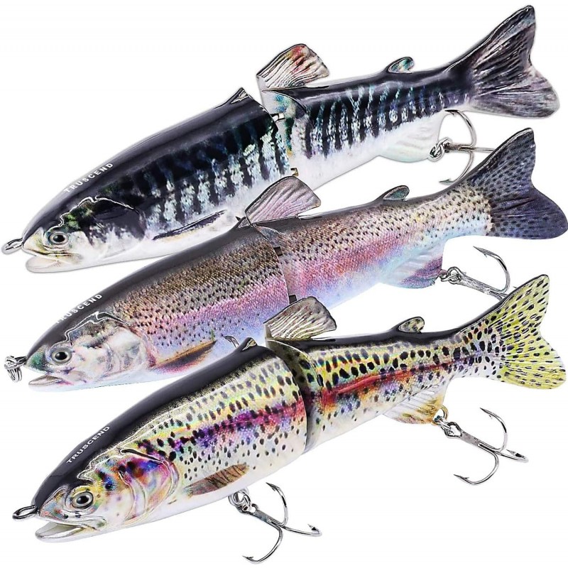 Fishing Lures for Freshwater and Saltwater, Lifelike Swimbait for Bass Trout Crappie, Slow Sinking Bass Fishing Lure, Amazing Fishing Gifts for men, Must-have for Family Fishing Gear