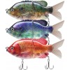 Fishing Lures for Freshwater and Saltwater, Lifelike Swimbait for Bass Trout Crappie, Slow Sinking Bass Fishing Lure, Amazing Fishing Gifts for men, Must-have for Family Fishing Gear