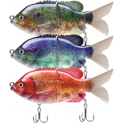 Fishing Lures for Freshwater and Saltwater, Lifelike Swimbait for Bass Trout Crappie, Slow Sinking Bass Fishing Lure, Amazing Fishing Gifts for men, Must-have for Family Fishing Gear