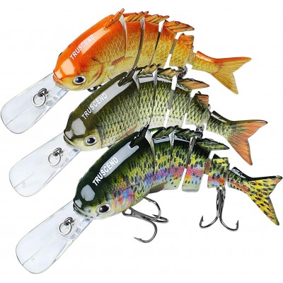 Fishing Lures for Freshwater and Saltwater, Lifelike Swimbait for Bass Trout Crappie, Slow Sinking Bass Fishing Lure, Amazing Fishing Gifts for men, Must-have for Family Fishing Gear