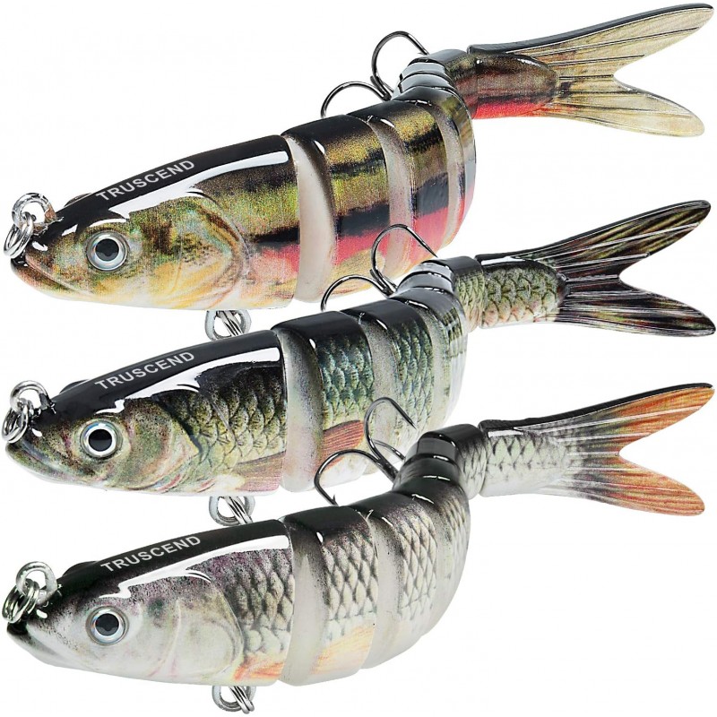 Fishing Lures for Freshwater and Saltwater, Lifelike Swimbait for Bass Trout Crappie, Slow Sinking Bass Fishing Lure, Amazing Fishing Gifts for men, Must-have for Family Fishing Gear