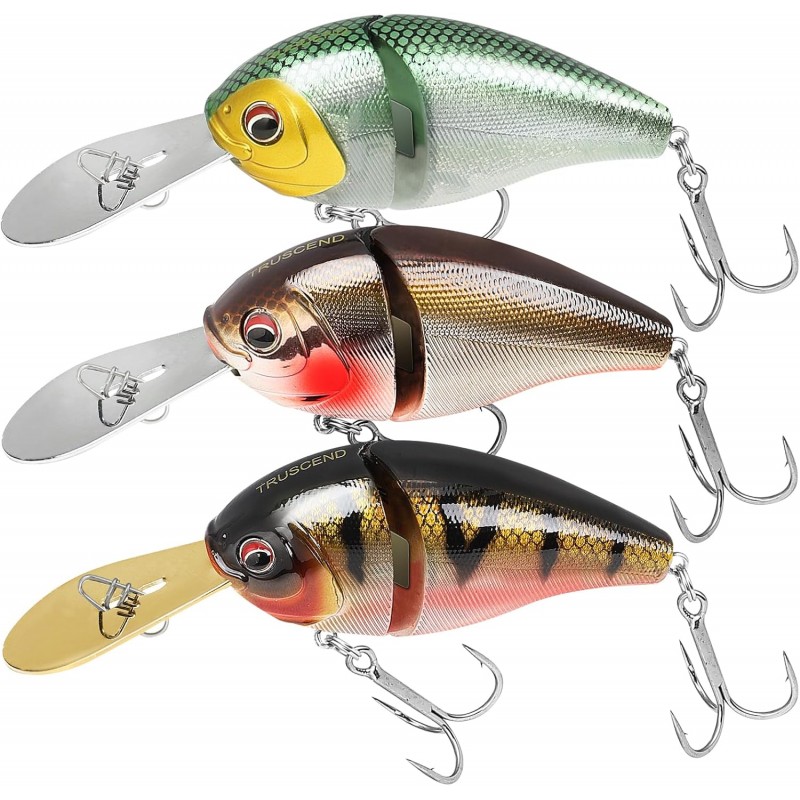 Fishing Lures for Freshwater and Saltwater, Lifelike Swimbait for Bass Trout Crappie, Slow Sinking Bass Fishing Lure, Amazing Fishing Gifts for men, Must-have for Family Fishing Gear