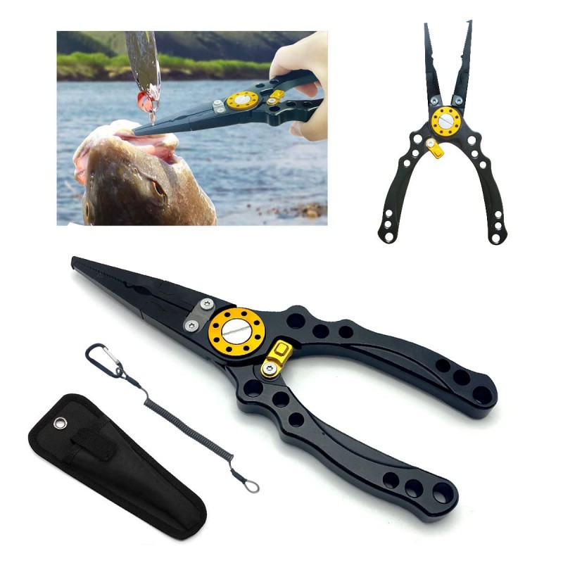 Fishing Tool Kit Fishing Pliers Fish Gripper Fishing Scale Fish Grip Tools Set Saltwater Resistant Fishing Gear