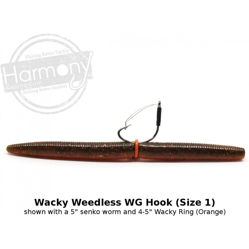 Razor Series Wacky Weedless WG Hooks - The Ultimate Bass Fishing Hooks for The Wacky Rig & Neko Rig 25 Pack