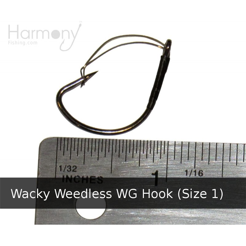 Razor Series Wacky Weedless WG Hooks - The Ultimate Bass Fishing Hooks for The Wacky Rig & Neko Rig 25 Pack