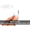 Razor Series Wacky Weedless WG Hooks - The Ultimate Bass Fishing Hooks for The Wacky Rig & Neko Rig 25 Pack