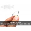 Razor Series Wacky Weedless WG Hooks - The Ultimate Bass Fishing Hooks for The Wacky Rig & Neko Rig 25 Pack