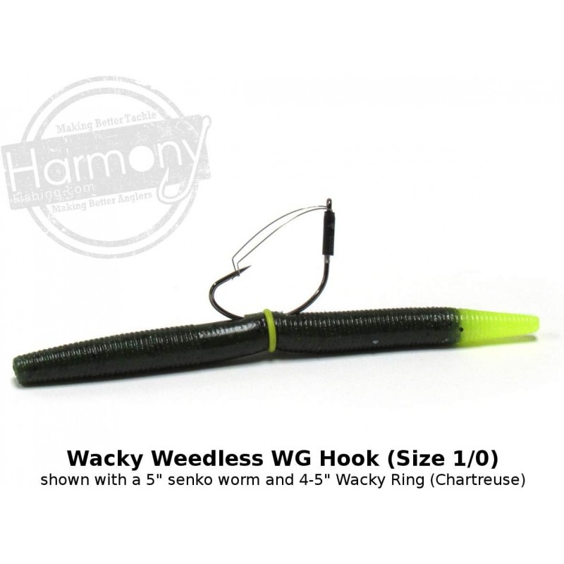 Razor Series Wacky Weedless WG Hooks - The Ultimate Bass Fishing Hooks for The Wacky Rig & Neko Rig 25 Pack