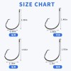 Fishing Circle Hooks Saltwater Hook - 80pcs High Carbon Steel Fishhooks in-Line Straight Eye Octopus Hook for Freshwater Fishing