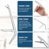 2 Pieces Stainless Steel Fish Hook Remover Fishing Extractor Freshwater and Saltwater Hooker Tool for Fishing, 11-1/2 inch