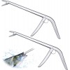 2 Pieces Stainless Steel Fish Hook Remover Fishing Extractor Freshwater and Saltwater Hooker Tool for Fishing, 11-1/2 inch