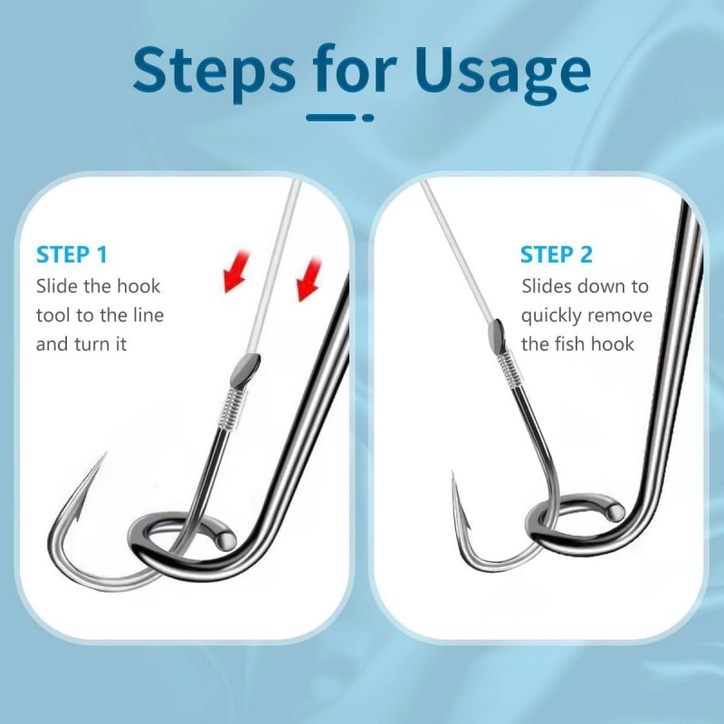 Quick Fish Hook Remover Tool 3 Set Fishhook Easy Removal Detacher for Fishing Accessories Stainless Steel Fish Hook Disconnect Extractor Device Gadgets Kit