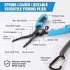 Fishing Tools Kit- Fishing Plier, Fish Fillet Knife, Fish Lip Gripper, Hook Remover, Digital Fish Scale, Line Snip, Fly Fishing Retractor, with Sheath Lanyard, Fishing Gifts for Men