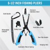 Fishing Tools Kit- Fishing Plier, Fish Fillet Knife, Fish Lip Gripper, Hook Remover, Digital Fish Scale, Line Snip, Fly Fishing Retractor, with Sheath Lanyard, Fishing Gifts for Men