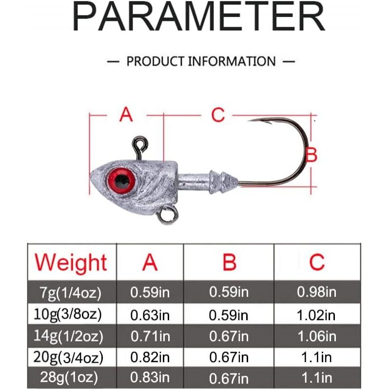 Lead Fish Jig Head Hook Fishing Jigging Stainless Steel Fishhook 3D Eyes Pike Bass Fishing Tackle