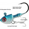 Lead Fish Jig Head Hook Fishing Jigging Stainless Steel Fishhook 3D Eyes Pike Bass Fishing Tackle