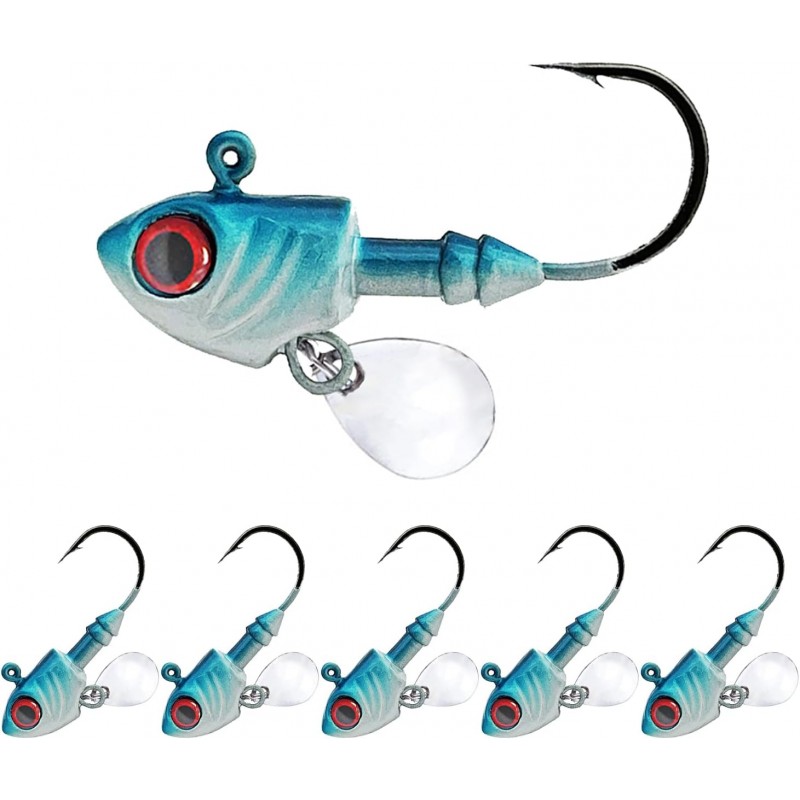 Lead Fish Jig Head Hook Fishing Jigging Stainless Steel Fishhook 3D Eyes Pike Bass Fishing Tackle