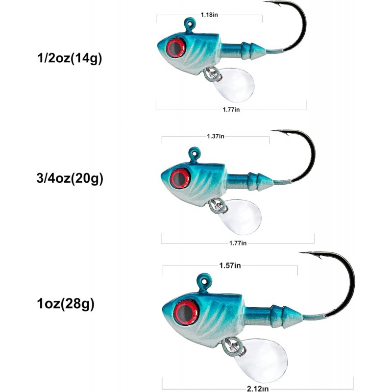 Lead Fish Jig Head Hook Fishing Jigging Stainless Steel Fishhook 3D Eyes Pike Bass Fishing Tackle