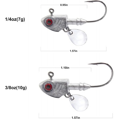 Lead Fish Jig Head Hook Fishing Jigging Stainless Steel Fishhook 3D Eyes Pike Bass Fishing Tackle