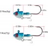 Lead Fish Jig Head Hook Fishing Jigging Stainless Steel Fishhook 3D Eyes Pike Bass Fishing Tackle