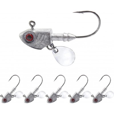 Lead Fish Jig Head Hook Fishing Jigging Stainless Steel Fishhook 3D Eyes Pike Bass Fishing Tackle